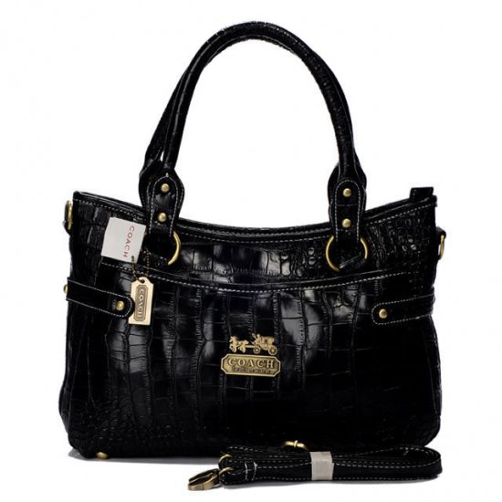 Coach In Embossed Medium Black Satchels BIW | Coach Outlet Canada